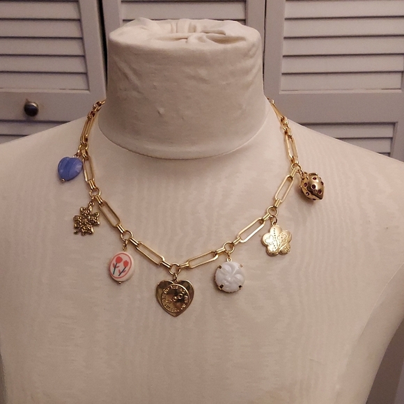 Gold Necklace With Charms - Picture 2 of 6